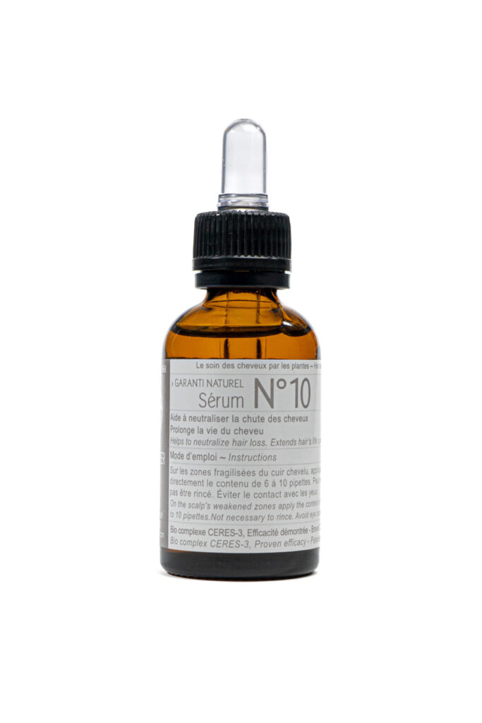 flacon de sérum N°10 Clauderer pour la vitalité des cheveux