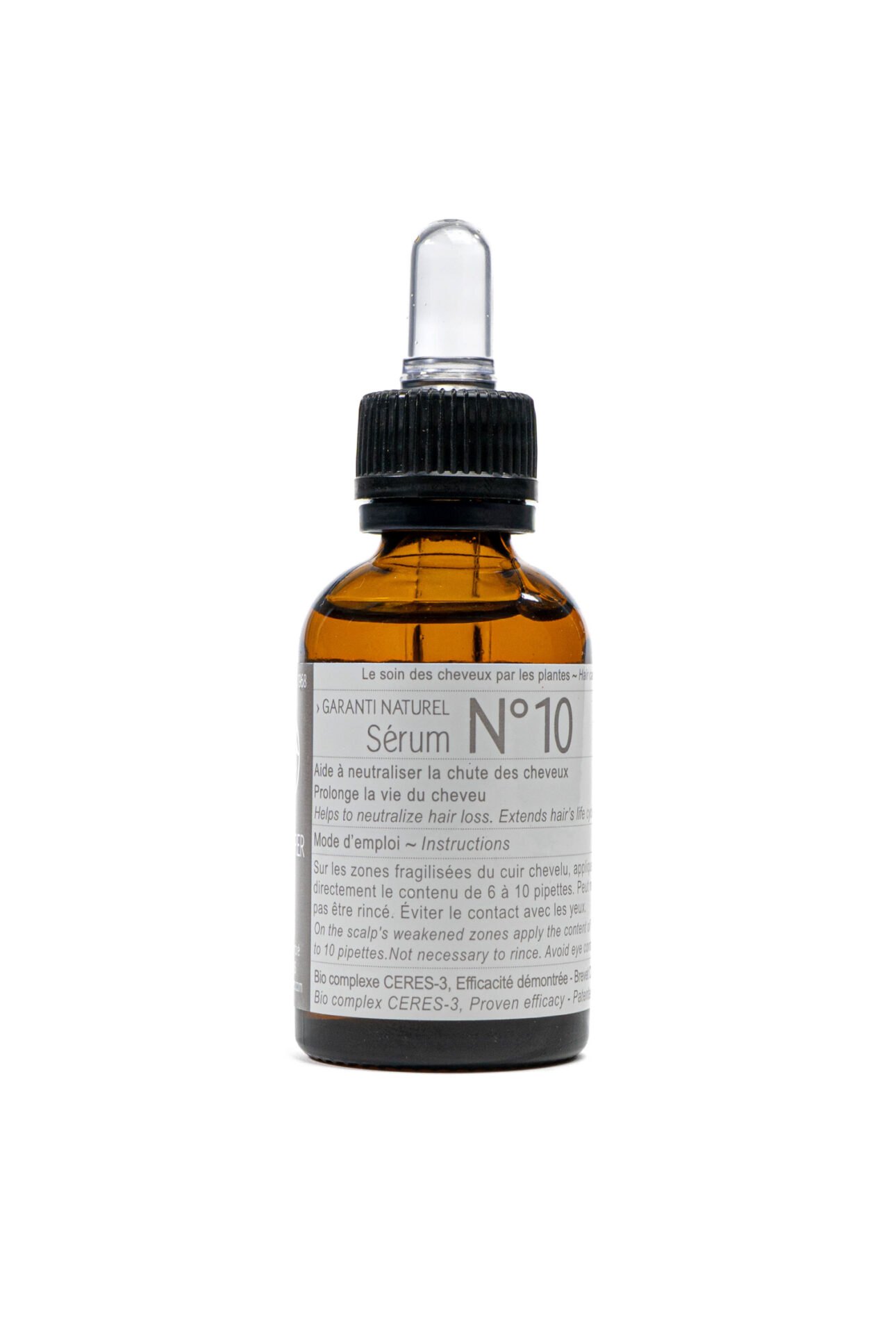 Clauderer No. 10 serum bottle for healthy hair