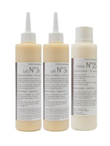 Kit Purifiant Clauderer pour le cuir chevelu sujet aux pellicules ou démangeaisons composé de deux Laits N°3R purifiants de 250ml et une Crème N°25 hydratante et lavante de 250ml
