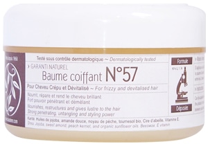 Pot de Baume n°57 Clauderer, baume coiffant et curatif pour cheveux crépus et dévitalisés