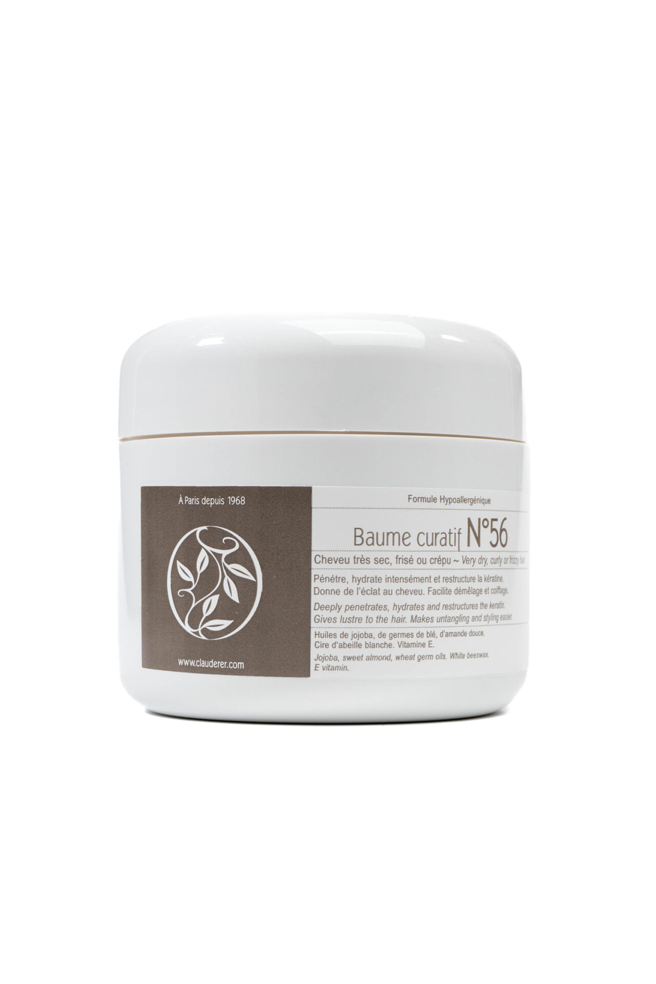 Pot de Baume n°56 Clauderer, ideal repair for dry hair
