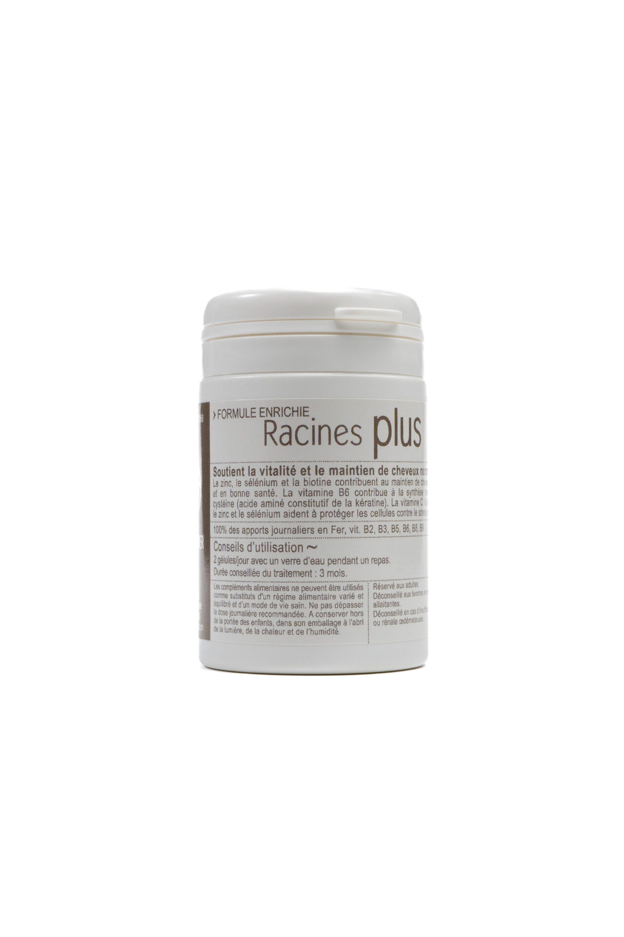 box of Racines Plus dietary supplement tablets for hair growth